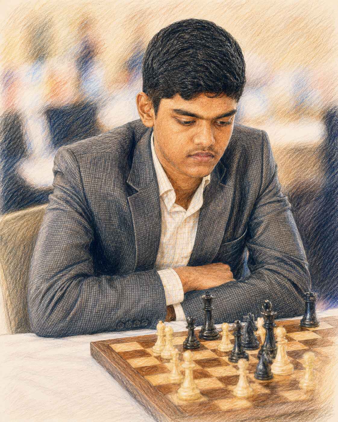 Al Amin Sani playing competitive chess